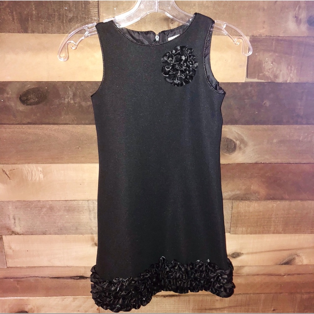 Black sleeveless dress with satin detail @Macys